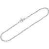 NKlaus bracciale 925 Argento Sterling 19cm catena ad ancora laterale diamantata bracciale da donna 12584
