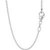 NKlaus Collana 70cm con catena a palline rotonda in argento 925 per signore, larghezza 1mm 6960