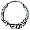 NKlaus Orecchino singolo in argento 925 Celtic CREOLE Gothic Celtic Bali SINGOLO 18mm 5043