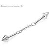 hengkaixuan 14G Gioielli per Piercing Industriale in Acciaio Chirurgico Barra Industriale Bilanciere 38mm a Struttura Lunga Barra Industriale con Orecchini a Cartilagine in Helix Bilanciere per Donna e Uomo