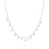 AM RINO MILANO Collana di Perle con Ciondoli a Cuore, Catenina Regolabile 40+5 cm, Acciaio Inox 316, Disponibile in Oro, Argento e Oro Rosa (Stella Argento)