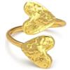 VLNET Vestopazzo anello fascia in ottone riciclato. Modello fantasia, intreccio, wave, cuori,stelle. Tg unica, misura regolabile. Lavorazione artigianale (cuori)