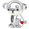 GNOCE Ciondolo Charm Cucciolo in Argento Sterling, Ciondolo Animale Zodiacale di Vigore e Libertà Adatto a Braccialetti/Collane, Regalo di Gioielleria per Donne e Uomini