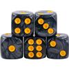 Epic Forge Set di 5 dadi a 6 lati - Black Pearl