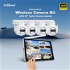 SriHome NVS010 SriHome Kit Video Sorveglianza WiFi 4 Telecamere 5MP con Monitor 10.1"