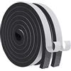 YANKUIRUI Guarnizione Finestra Porta Nastro Sigillante Autoadesivo in Gommapiuma, Alta Densità Neoprene Isolamento Nastro Sigillante per Anti Freddo, Rumore e Collisione (25mm x 20mm/4M,) Nero
