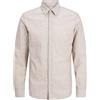 JACK & JONES Jjebreeze Linen Blend Shirt LS SN Pls - Plus Size, Blu Chambray., 7XL