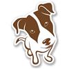 DestinationVinyl 2 adesivi in vinile con cane Jack Russell #5722 (7 cm di larghezza x 10 cm di altezza)