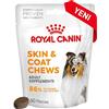 Royal Canin Skin Coat Chews | 240 g | Snack per cani adulti di tutte le taglie e razze | Confezione richiudibile | Sviluppato con veterinari | Con proteine di pollame