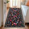 MAST DOO Tappeto da corridoio 80x150cm, Tappeto Boho per cucina a pelo corto lavabile antiscivolo con motivo floreale, Tappeto da corridoio per corridoio, sala da pranzo, camera da letto, soggiorno