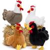 MorisMos 4pcs Pollo Peluche Grande, 30cm Pollo de Peluche Gigante, Kawaii Morbido Teddy Animali di Peluche Regalo per Fidanzate Bambini Compleanno Natale Deco