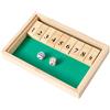 ZHITENG Shut The Box, Gioco da Tavolo in Legno con 2 Dadi Gioco di Dadi in Legno per 1 Giocatori Classico Giocatori Giochi da Tavolo Giochi di Matematica, per Classe Familiare o Bar