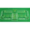 Crap's Grande feltro Las Vegas per giochi con i dadi, 1,8 x 0,9 m con coppia di dadi blu da gioco