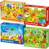 QUOKKA Puzzle Bambini 4 5 6 Anni - 4x60 Pezzi Puzzle Animali 3 4 Anni - Giochi Colorati con Animali dell'Africa Fattoria Oceano e Foresta - Giocattoli Educativi Regalo per Bambini e Bambine 6 7 8