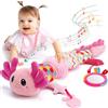 hahaland Giochi Neonato 0 3 6 Mesi, Musicali Peluche per Bambina Femmina | Montessori Tummy Time Neonato, Giocattoli Sensoriale Interattivo, Regalo Neonata Femmina