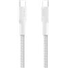 Belkin Cavo da USB-C a USB-C intrecciato, ecosostenibile (1 m, 240 W), Cavo USBC di Ricarica Rapida flessibile per iPhone 16, Galaxy S25, Pixel 9, MacBook, iPad Pro - Bianco (USB-C 2.0)