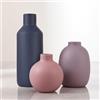UANYEMON Ceramic Vase Set of 3, Modern Neutral Vases for Home Decor, Purple Gray Blue Pottery Vases for Pampas Grass, Dried or Fresh Flowers, Decorative Vase for Table, Shelf, Kitchen, Living Room, Bedroom