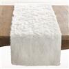 Saro Lifestyle Runner da tavolo in finta pelliccia, bianco, 38,1 x 137,2 cm, 197.W1554B