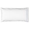 MÖVE Noblesse, federa 80 x 40 cm, in 100% cotone, bianco/blu chiaro