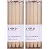 DONAU HOME - Set di 8 candele lunghe a coste, 30 x 2,25 cm, senza profumo, per decorare il soggiorno, il bagno, 10 ore di durata