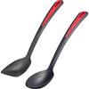 Westmark 296122E6 - Set di 2 utensili da cucina, 1 cucchiaio per arrosto e verdure, scala interna: 15, 30 e 40 ml, plastica, gallant, nero/rosso, 296122E6