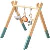 Nuby Animal Adventures - Palestra da Gioco in Legno, Adatto Fin dalla Nascita con Giocattoli per Lo Sviluppo sensoriale