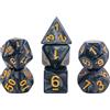 Epic Forge Set di 7 dadi multiformato - nero perlato e oro