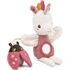 Lilliputiens - Marionetta da dito in tessuto - Lena l'unicorno - Giocattolo sensoriale per bambini piccoli - Giocattolo educativo per stimolare la vista e l'udito del bambino - Dai 6 mesi - 83599