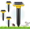 WUGEIN Scaccia Talpe Solare a Ultrasuoni Impermeabile,4x Scaccia Talpe Ultrasuoni,per Con Ip66 Impermeabile,Efficace Liberarsi di Zoofili Arvicola Topo