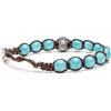 VLNET Bracciale originale Tibetano con ruota della preghiera in argento e pietre naturali. Unisex. Taglia unica. Benedetto dai Monaci Tibetani. (agata verde acqua)
