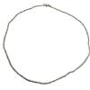 Spadarella Gioielli SPADARELLA COLLANA UNISEX IN ARGENTO 925 CON NODINI IN COTONE MARINO COLORE GRIGIO VICINO ALLA CHIUSURA LUNGHEZZA 45 CM
