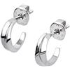 Breil, Collezione Join Up, Orecchini Donna a Cerchio, in Acciaio Lucido, con Design Semplice, Raffinato ed Elegante, Gioielli Donna e Ragazza, Idee Regalo Donna, Misura Unica