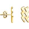 SOFIA MILANI - Orecchini da Donna in Argento 925 - Placcati in Oro - Orecchino a Perno a Segno Zodiacale Acquario - E2085