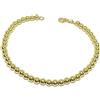 Never Say Never - Bracciale di palline in oro giallo 18 k, larghezza 4 mm. Lunghezza 18 cm. Chiusura con moschettone