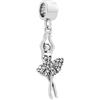 LSxAB Charm a forma di ballerina con pietra portafortuna da gennaio a dicembre, per braccialetti Pandora, regalo per compleanno, festa della mamma, Natale, Rame, Non pietra preziosa