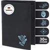 Oxmox portafoglio New Cryptan RFID Protect Kombibörse Frog 2.0 Print Cyan Black nero