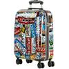 SKPAT - Valigie da viaggio rigide 4 ruote trolley 55/65 cm e necesser Policarbonato stampato, resistenti e leggeri. Lucchetto integrato piccolo 55 x 40 x 20 e medie 131300, Nero, 55 cm, Sport