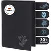 Oxmox portafoglio New Cryptan RFID Protect Kombibörse Frog 2.0 Print Grey Black nero
