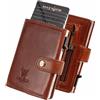 MATADOR Slim Wallet Miami, Mini, Pelle, Marrone, RFID