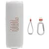 JBL Flip 7 Speaker Bluetooth Portatile Wireless, 16 Ore di Autonomia, Impermeabile IP68, Resistente alla Polvere e Antiurto, Suono JBL Pro con AI Boost, Connessione Multi-Speaker Auracast, Bianco