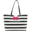 Betsey Johnson Borsa a righe con fiocco, bianco, bianco, Taglia unica