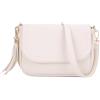 EVVE Borse a tracolla per donna - Flap Saddle Purse Style, Bianco sporco