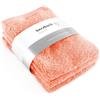 Herzbach Home Set di 3 asciugamani per ospiti 30 x 50 cm - Asciugamani per ospiti di alta qualità, morbidi e assorbenti in qualità premium - 100% cotone naturale (Coral)