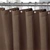 VANZAVANZU Tenda da Doccia Impermeabile con Ganci in Metallo Tenda da Bagno in Tessuto Waffle Poliestere Antimuffa per Vasca da Bagno Stanza Bagnata Box Doccia - 182 x 214cm (Marrone)