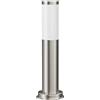 ledscom.de Dissuasore luminoso PORU per esterno, acciaio inox, rotondo, 38,5 cm, incl. lampada E27 3,99W bianco extra-caldo 471lm