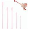 Wopanxye 5 mini spatole in silicone, piccole spatole in silicone per cosmetici per cosmetici, per bottiglie strette, senza BPA, con manico lungo, agitatore per lozioni in silicone, per ottenere