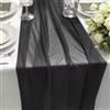 HiBeauty PRO Runner da Tavolo in Chiffon Nero, 70 x 300 cm, 1 Pezzo, Runner da Tavolo in Tessuto per Decorazione da Tavolo, Decorazioni da Matrimonio, Decorazioni da Tavolo per Compleanni, Baby Shower