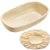 Westmark Cestino da Lievitazione, Cestello ovale + rivestimento, rete di canna/cotone, beige chiaro/beige, 3234227B