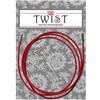 ChiaoGoo Cavo Twist RED per Ferri Circolari Intercambiabili Attacco Small 125 cm 1 unità