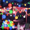 AUAUY Catena Luminosa Esterno, 25 Lampadine da 12M 100LED Impermeabile Luci per Solari a Corda, 8 Modalità Stringa Natalizie Decorazione, per Matrimonio Compleanno Festa Fecorazione (Colore)